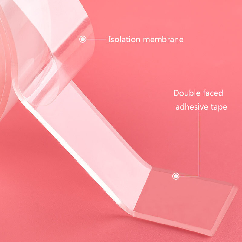 Cinta de Gel de doble cara, cinta adhesiva antideslizante extraíble, Nano adhesiva lavable para el hogar y el Hotel