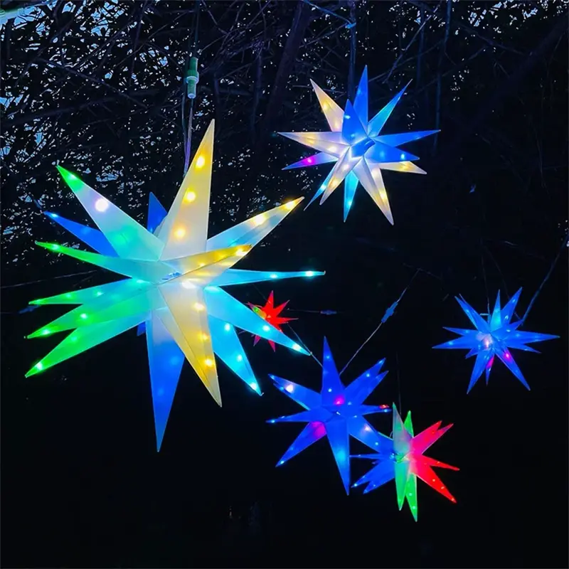 Dia60CM RGBIC Smart Explosion Star Fairy Light Bluetooth APP fuochi d'artificio luce natale Starburst Light Garland per decorazioni natalizie