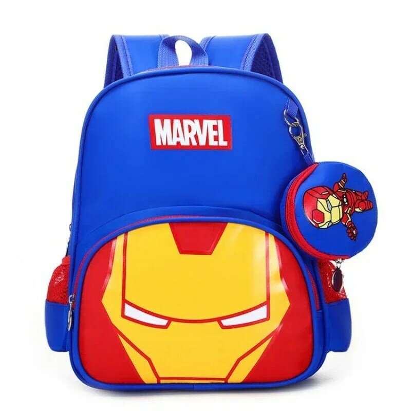 Marvel Superheld Kinderen Rugzak Kleuterschool Kinderen Cartoon Captain America Iron Man Bedrukt Grote Capaciteit Opslag Schooltas