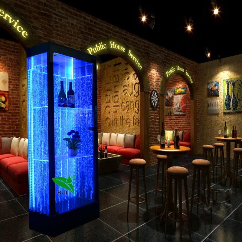 Gabinete de partición de panel de agua de pared de burbujas de muebles de sala de estar personalizado con luz LED