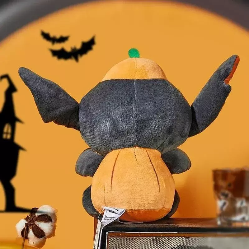 20cm Kawaii Disney Lilo and Stitch Black Plushie Halloween Pumpkin Soft Stich Dolls Pixar peluche per regalo per bambini