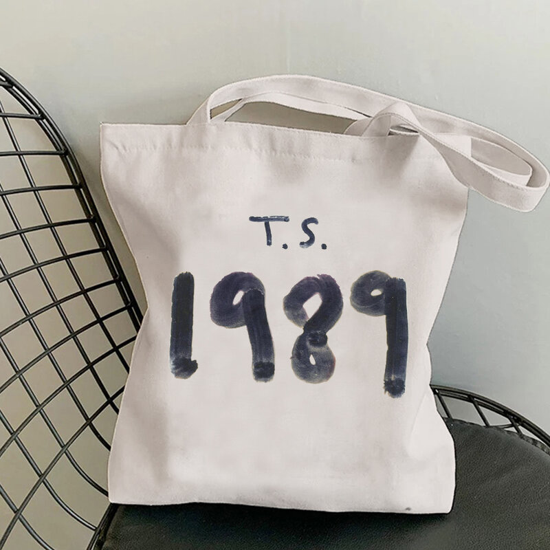 Canvas Shopper Bag, bolsa estética gráfica inspirada, Taylor Swift, The Eras Tour Folclore, Hot