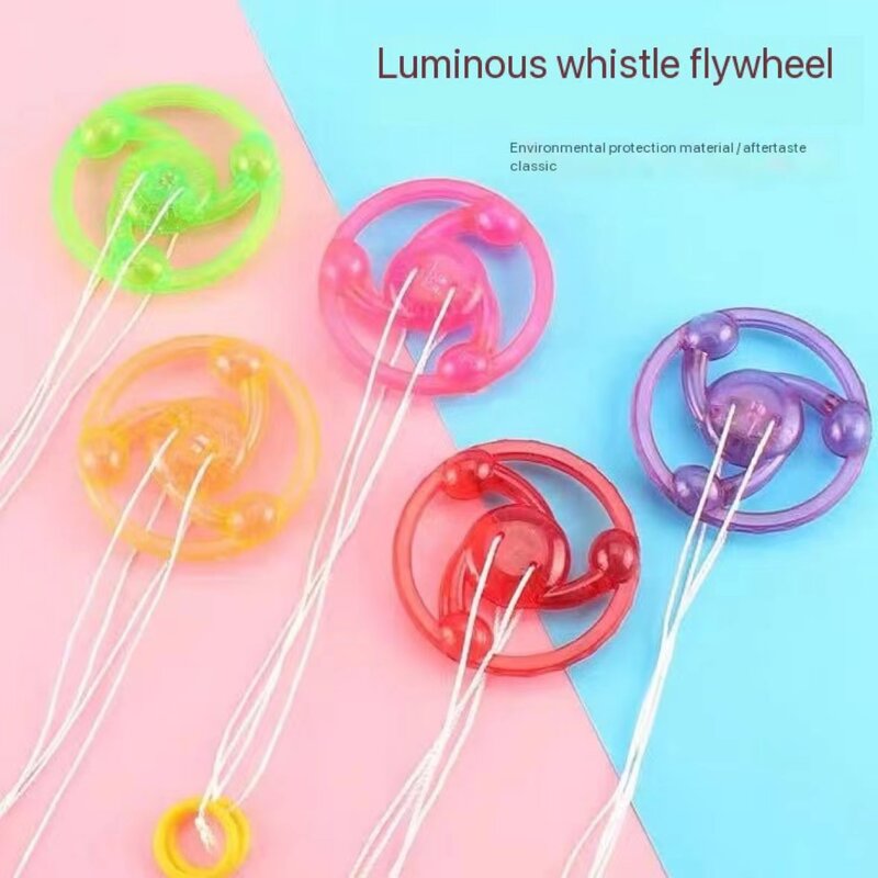 Spinning Top Flash Top 77cm Novelty Funny Toys Shine Cable Flywheel Colorful Halo Luminous Toys Loud  -wholesale