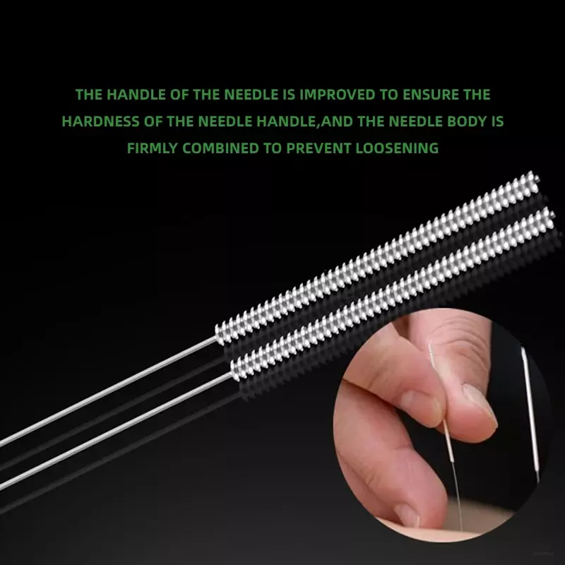 Huanqiu-aguja de acupuntura desechable estéril, 500 piezas, masaje corporal con tubo gudin CE
