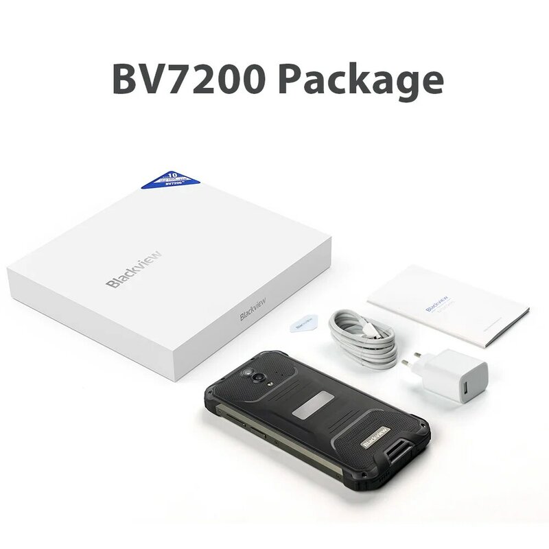 Blackview-Smartphone robusto à prova d'água, celular, Helio G85, Octa Core, 6GB + 128GB, 6.1 Polegada, câmera de 50MP, 5180mAh bateria, NFC, BV7200