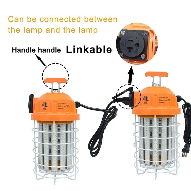 Lampe de travail LED temporaire portable super lumineuse, éclairage de chantier extérieur, 80W, 100W, 120W, 150W