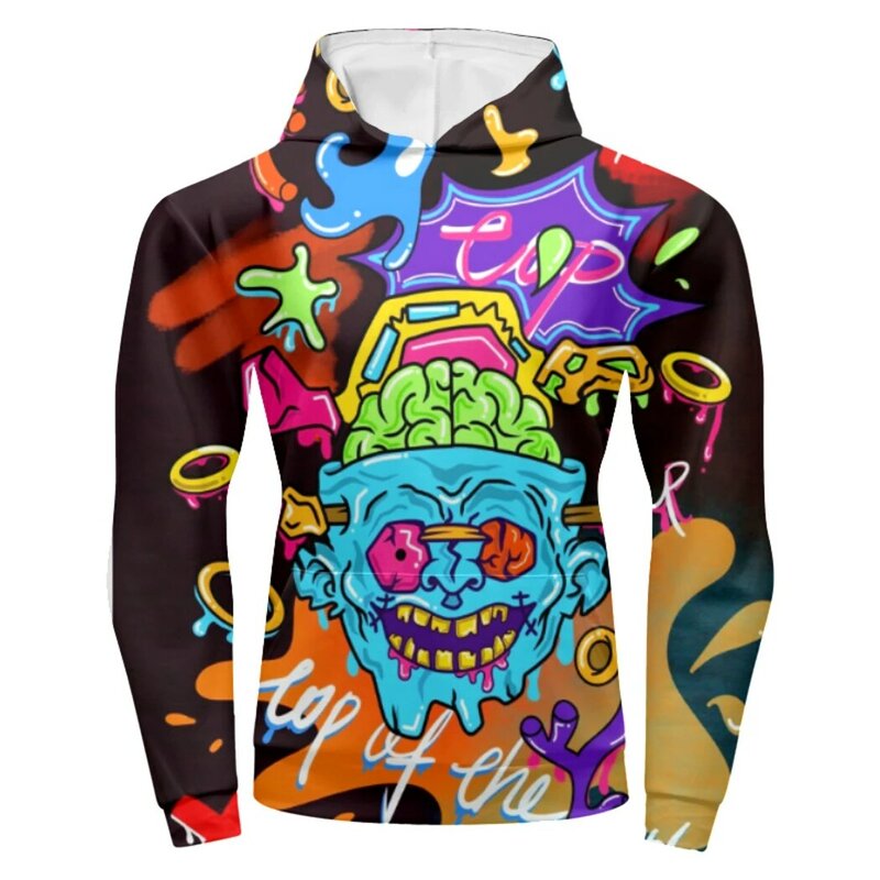 Men’s Pullover Hoodie Sweatshirt 3D Printed Adult Graphic Hooded Sweater Outwear Athletic Hoodies Running Pullover（22193）