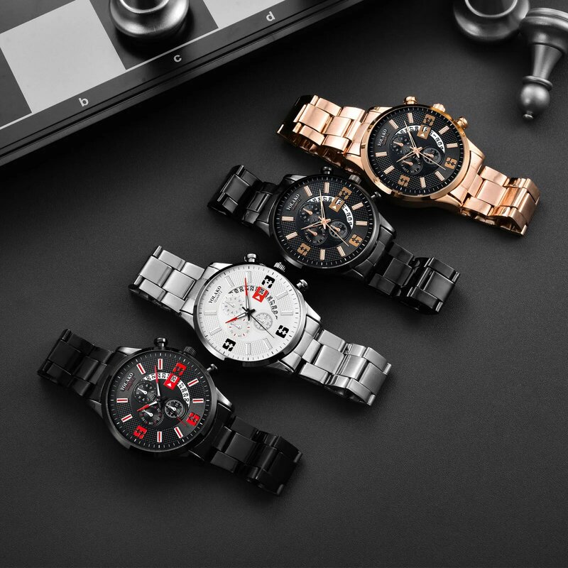 Men'S Fashion Luxury Quartz Wristwatches Business Minimalist Casual Men'S Stainless Steel Watch High End Design Sense Watch