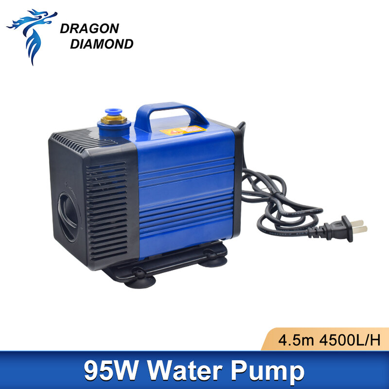 ปั๊มน้ำใต้น้ำอเนกประสงค์95W 4.5ม. 4500L/ชม. IPX8 220V สำหรับเครื่องตัดแกะสลักเลเซอร์ CO2