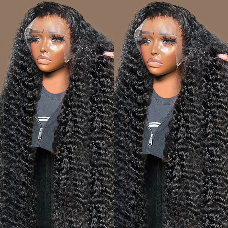 36 Inch Deep Wave Glueless Wig Human Hair Ready To Wear 7x5 HD Lace Curly Wig Deep Wave Glueless Pre-Cut Human WigWear And Go