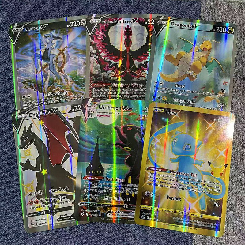 12/30Pcs Pokemon Cards Oversized 15*21CM Shiny Vstar Vmax GX Charizard Arceus Anime Pikachu Kids Collection Birthday Gift
