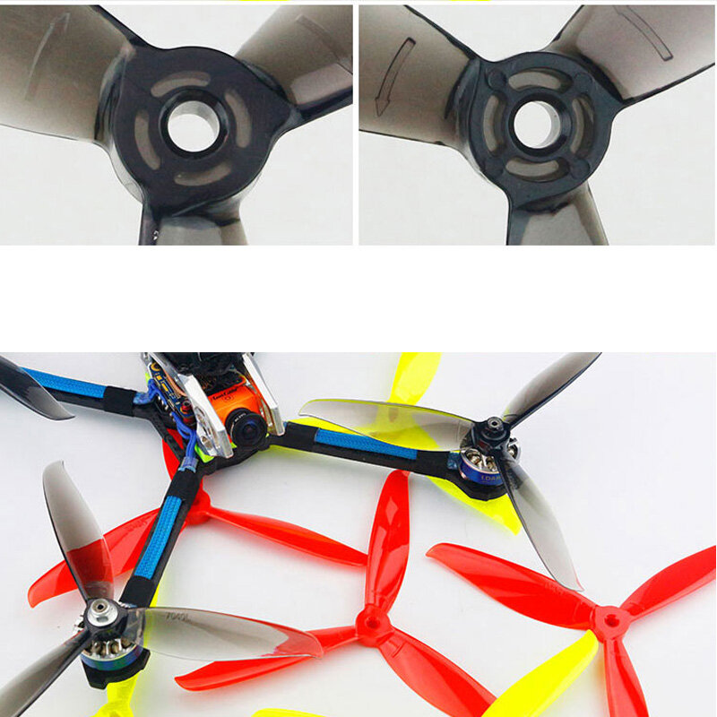 3-blade tri-blade hélice para rc drone, acessórios de alta qualidade para fpv corrida freestyle, 7040, 8 cw, 8 ccw, 8 pares