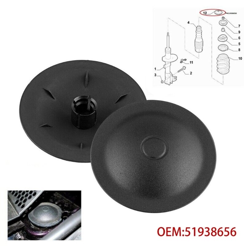 Top  Mount Nut Cover  Replacement Auto Accessories Fit for Fiat-500 2007-Onwards  Abarth Drop Shipping