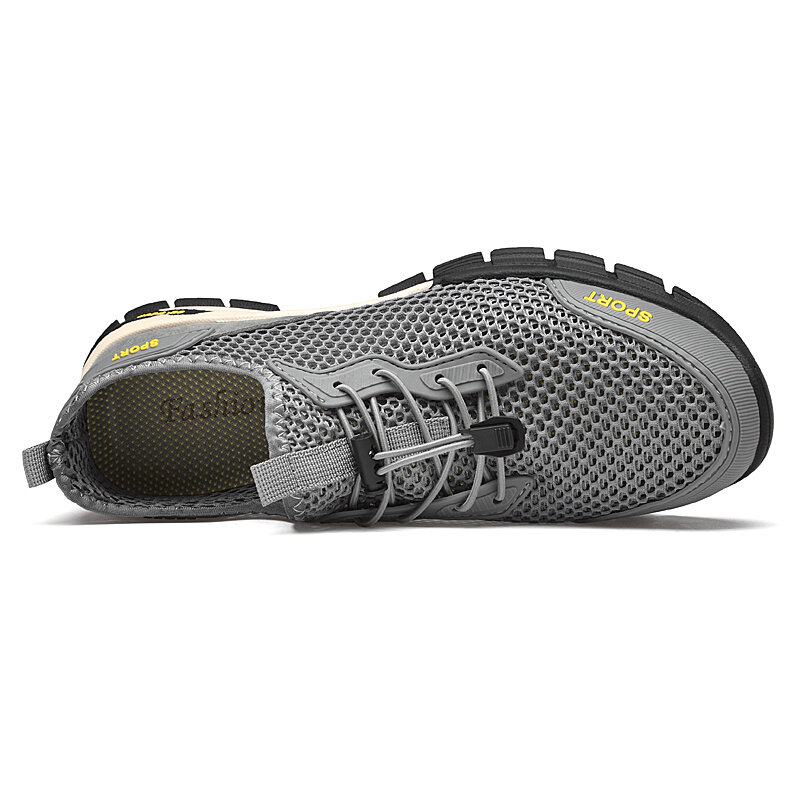 Sapatos de secagem rápida ao ar livre, solas de borracha design antiderrapante de sapatos de caminhada, adequado para calçados esportivos respiráveis para homens