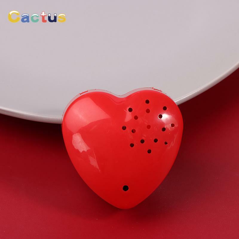 Mini Voice Recorder Heart Shaped Voice Box For Speaking Recordable Buttons For Kids 30 Seconds Sound Box For Stuffed Animal Doll