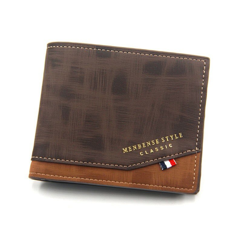 Portefeuille d'affaires pliable en cuir pour hommes, porte-monnaie de luxe, porte-cartes de crédit hipster, inserts minces, porte-monnaie vintage