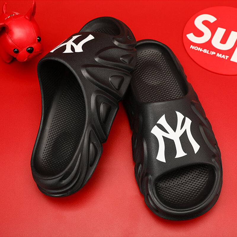 Zapatillas de Guerrero antideslizantes para hombre, sandalias de playa cómodas con suela gruesa Y2K, zapatos con almohada, chanclas de verano, 2023