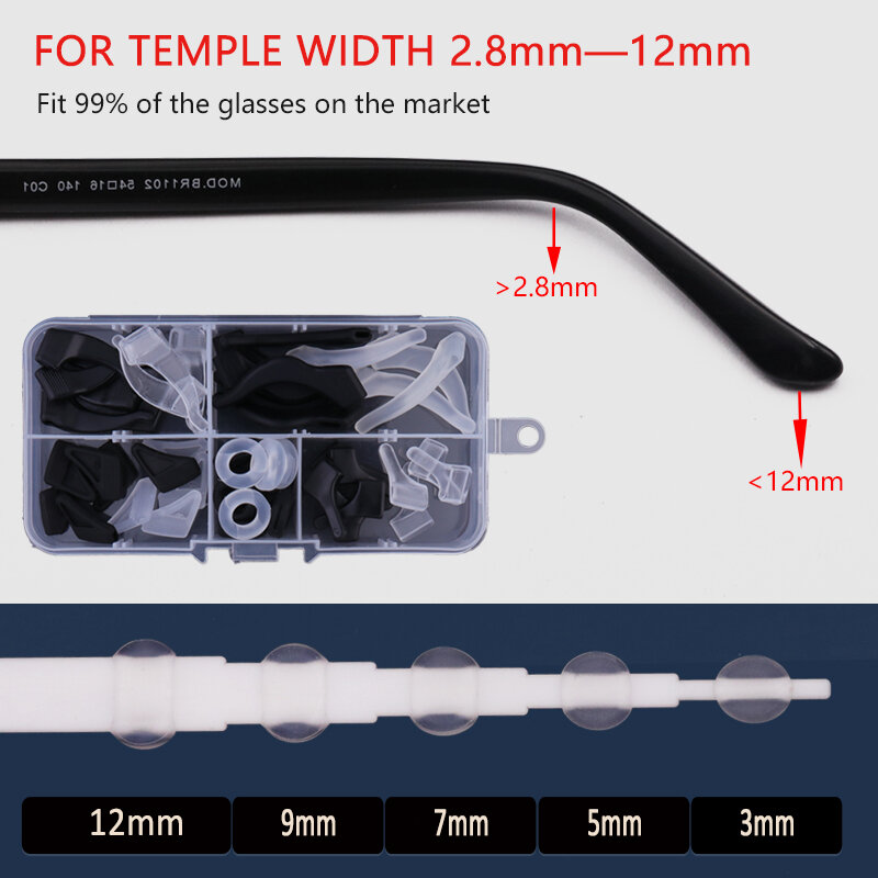 Oor Grip Haken Anti-Slip Houder Bril Zonnebril Siliconen Oorhaak Set Voor Brillen Eyewear Accessoires