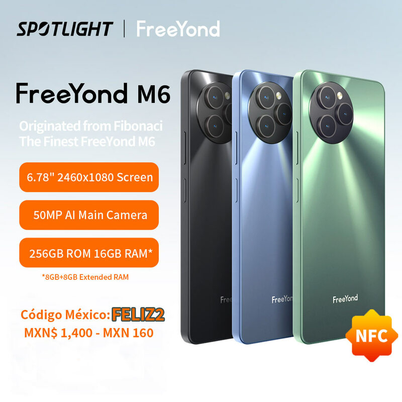 【 Weltpremiere 】 FreeYond M6 Smartphone 6.78 "fhd ips Display 256gb rom 8gb ram nfc 5000mah android 13 zellulare globale Version