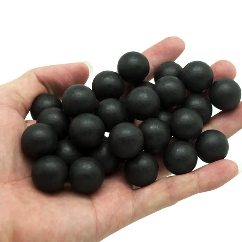 Balle de Paintball en nylon réutilisable, balle élastique, tir en plein air, calibre 200, T4E, noir, jaune, orange, 17mm, 0.68 pièces