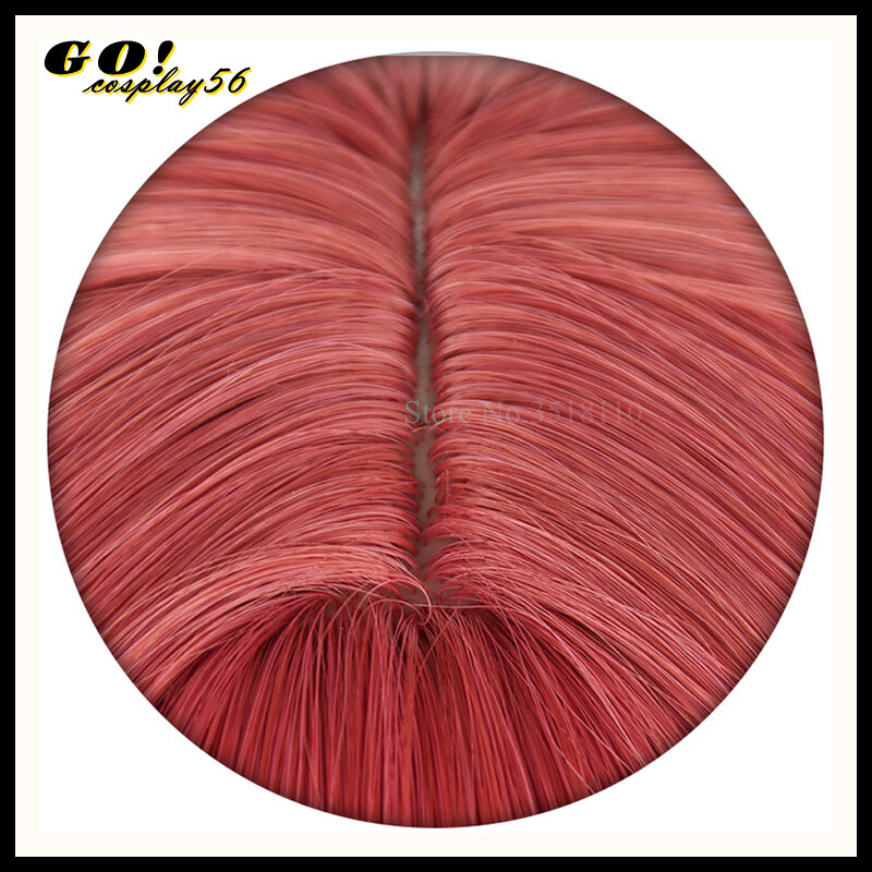 Anne Faulkner Wig Cosplay Paradoxlive anZ campuran merah muda hijau 85cm rambut sintetis keriting panjang busana kepala bermain idola permainan