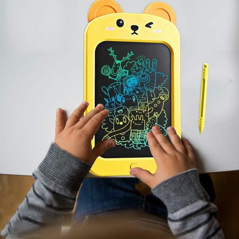 LCD Writing Tablet For Kids Erasable Children Writing Board Eye Protection LCD Kids Doodle Board Screen Lock Battery Operated