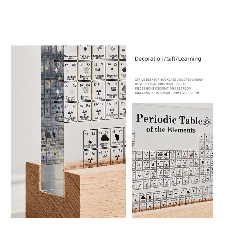 Elemen kimia tabel periodik yang dikubur di ornamen fisik hadiah kreatif untuk guru dan siswa