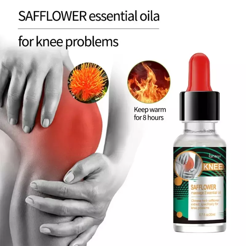 Olio di zafferano estratto vegetale massaggio al ginocchio olio essenziale sollievo rapido da artrite reumatoide reumatica dolore articolare