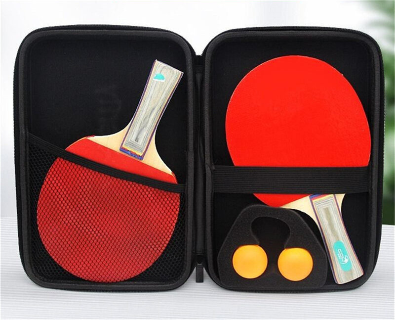 Tas Raket Tenis Meja Kualitas Tinggi EVA Berbentuk Persegi Tas Tangan Kotak Raket Tas Raket Olahraga Keras Portabel