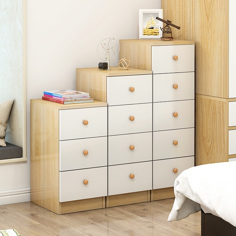 4/5 Drawers Wide Storage Cabinet Drawer Type Bedroom Narrow Bedside Cabinet Multi-layer Storage Small Cabinet Chest of Drawers