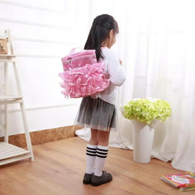 Детская сумка для танцев, балетная сумка для девочек, сумка на плечо, Милая Кружевная сумка, школьные сумки, школьные сумки, рюкзак, сумка для книг