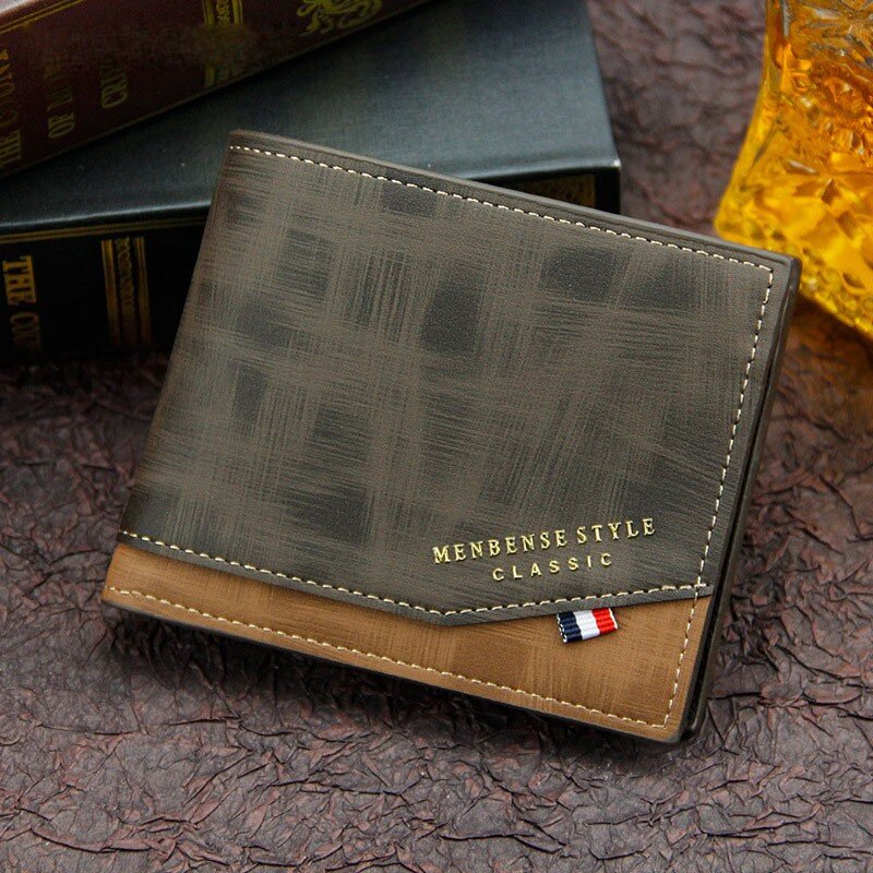 Portefeuille d'affaires pliable en cuir pour hommes, porte-monnaie de luxe, porte-cartes de crédit hipster, inserts minces, porte-monnaie vintage