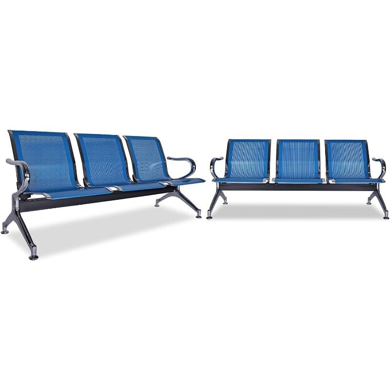 Airport Waiting Chairs Salon Office Waiting Room Benches Waiting Area Reception Chairs with Arms for Bank, Hospital, School