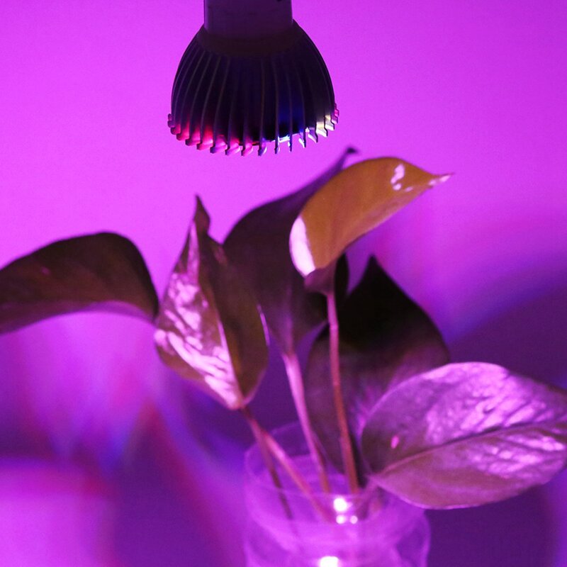 Żarówka LED o pełnym spektrum 28W 28LED 85V-285V szklarniowa lampa hydroponiczna oświetlenie do uprawy roślin domowych Phyto lampa kwiatowa