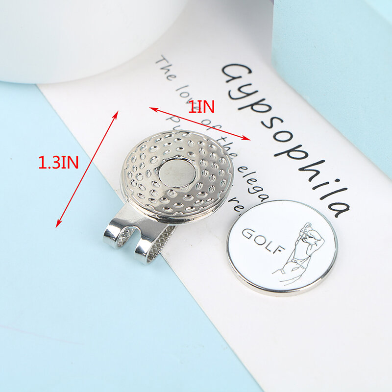 Golf Ball Marker Clip With Magnet Ball Mark One Putt Golf Putting Alignment Aiming Cap Clips Drop Ship Training Aids Accessories