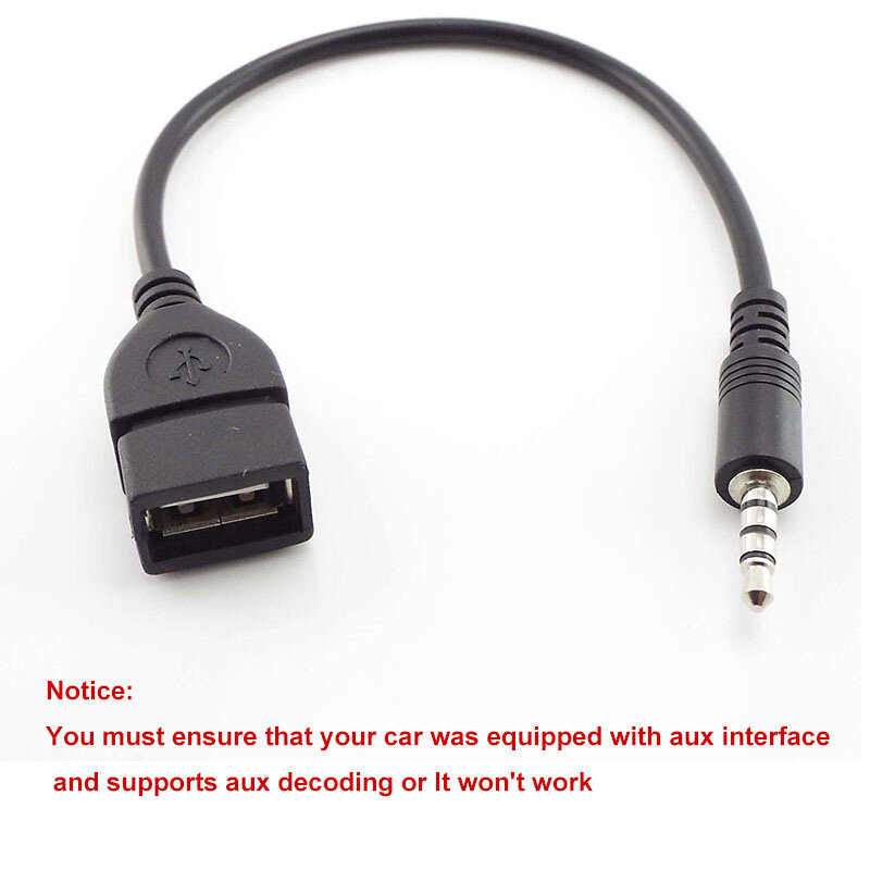 3.5mm jack male to USb Female jack 3.5 male Converter Headphone Earphone Audio Cable Adapter Connector Cord for mp3 4 phone pc E