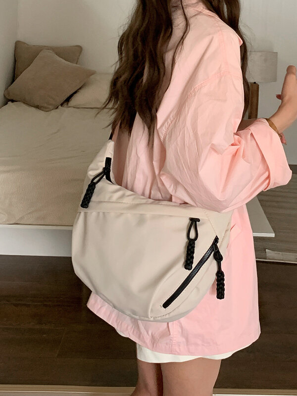 CGCBAG Casual Lage Capacity Women Tote Bag Korean Fashion Nylon Cross Bag Simple Solid Female Shopper Shoulder Bag Handbags