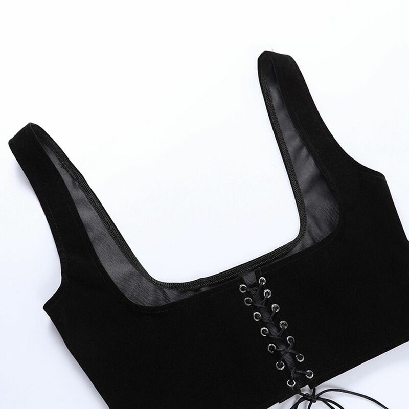 Lace-up Underbust cintura larga supporto toracico Y2K Bodyshaper Tank Slim Bustier corsetto in vita cinture corsetto bretella gilet Cummerbunds