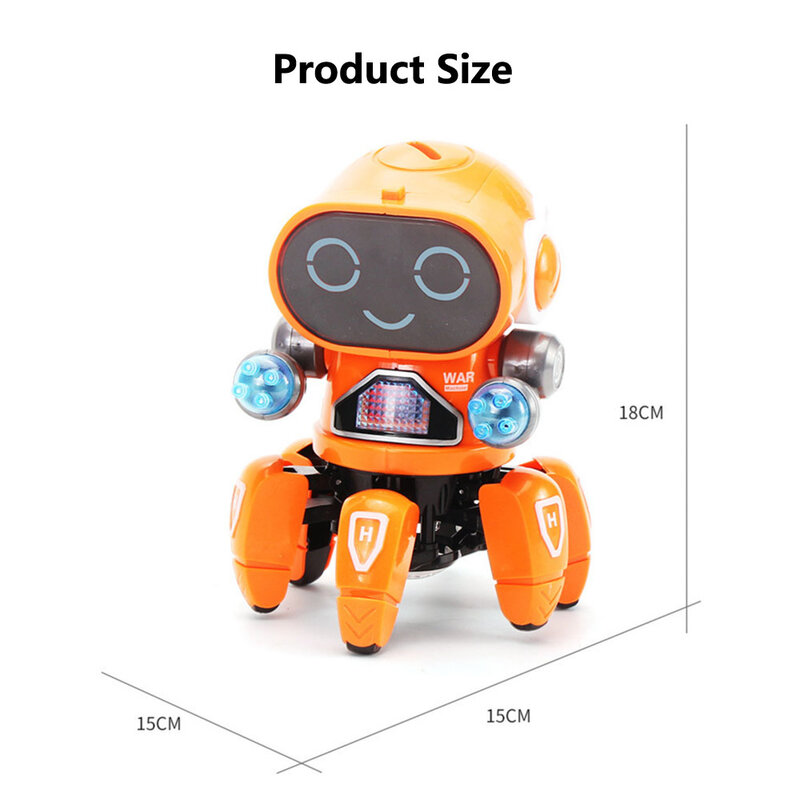 Robot de baile eléctrico para mascotas, Juguete Musical brillante, 6 garras, pulpo, Araña, juguetes interactivos educativos para niños, regalo Stoy