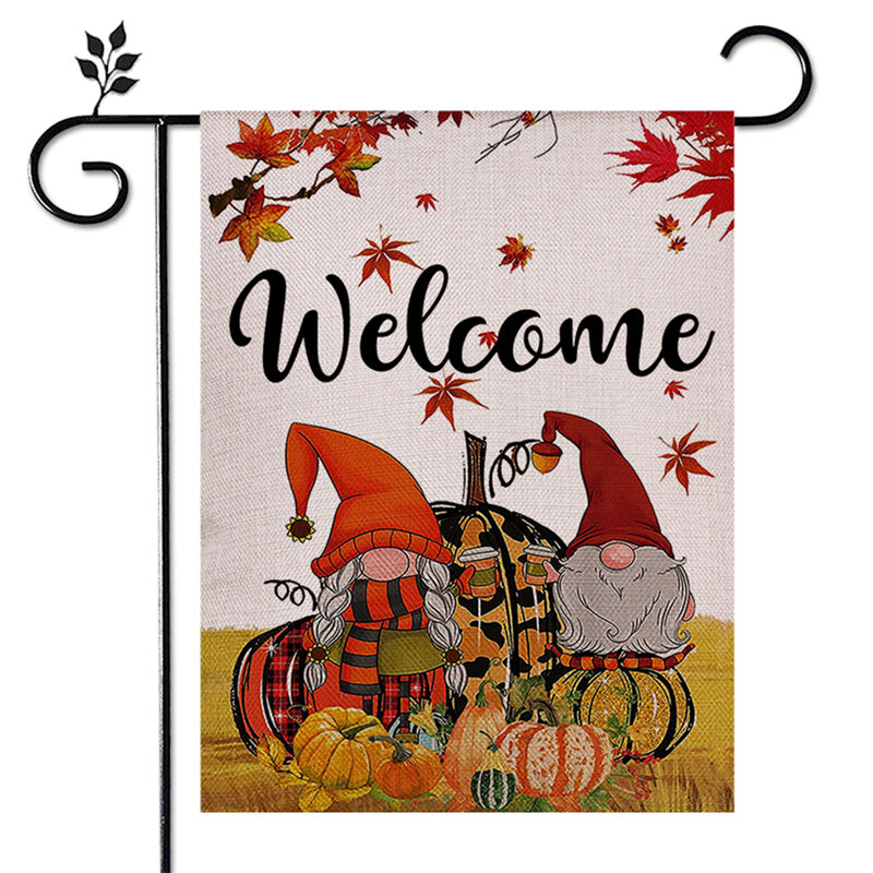 أعلام الحديقة المطبوعة على الوجهين ، الخريف ، الخريف ، عيد الشكر