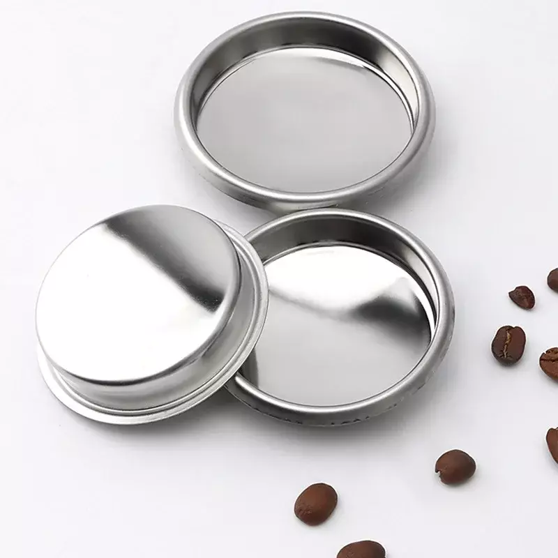 51mm/53mm/58mm Stainless Steel Cleaning Blind Bowl Coffee Cleaning Blind Cup Backwash Non-porous Filter Cup Cleaning Bowl