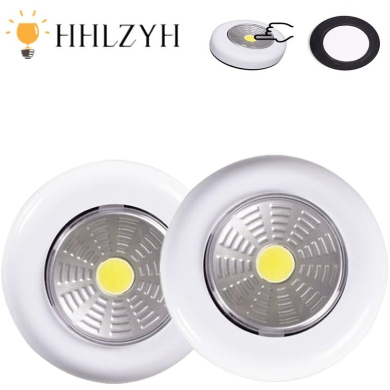 HHLZYH COB Night Light LED Under Cabinet Light With Adhesive Sticker Wireless Wall Lamp Wardrobe Cupboard Closet Bedroom Kitchen