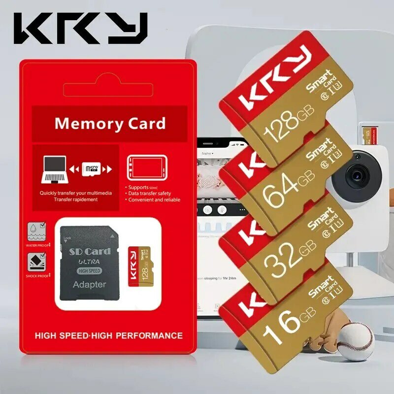 การ์ดหน่วยความจำไมโคร SD U3 32GB 64GB 128GB การ์ด SD d/tf แฟลชการ์ด128GB 64GB การ์ดหน่วยความจำ U3คลาส10 32GB