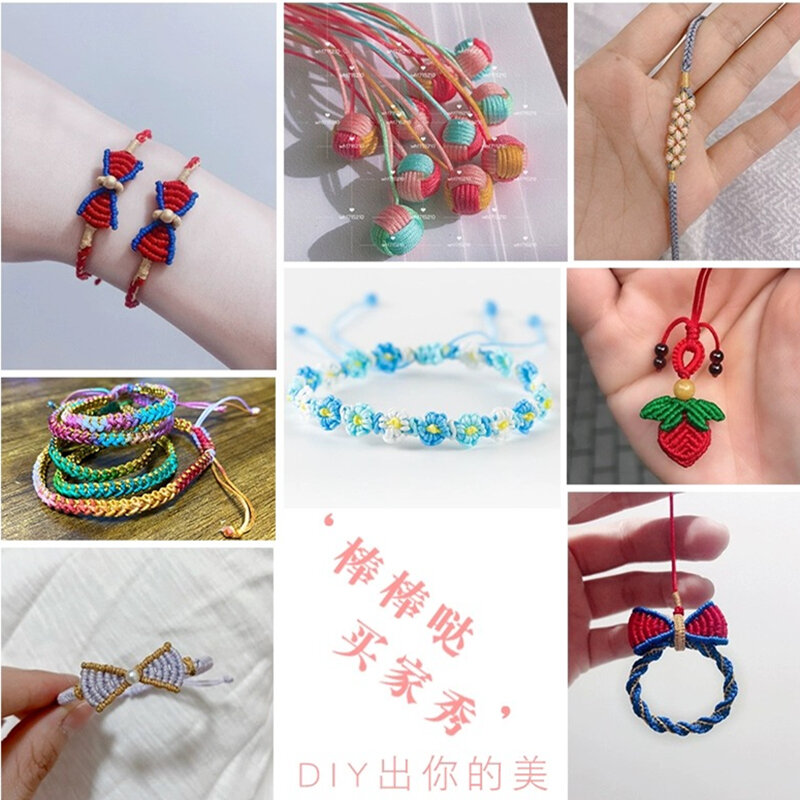 5yards 1.5mm Nylon Cord Thread Chinese Knot Macrame Cord Bracelet Braided String DIY Tassels Beading Shamballa Thread