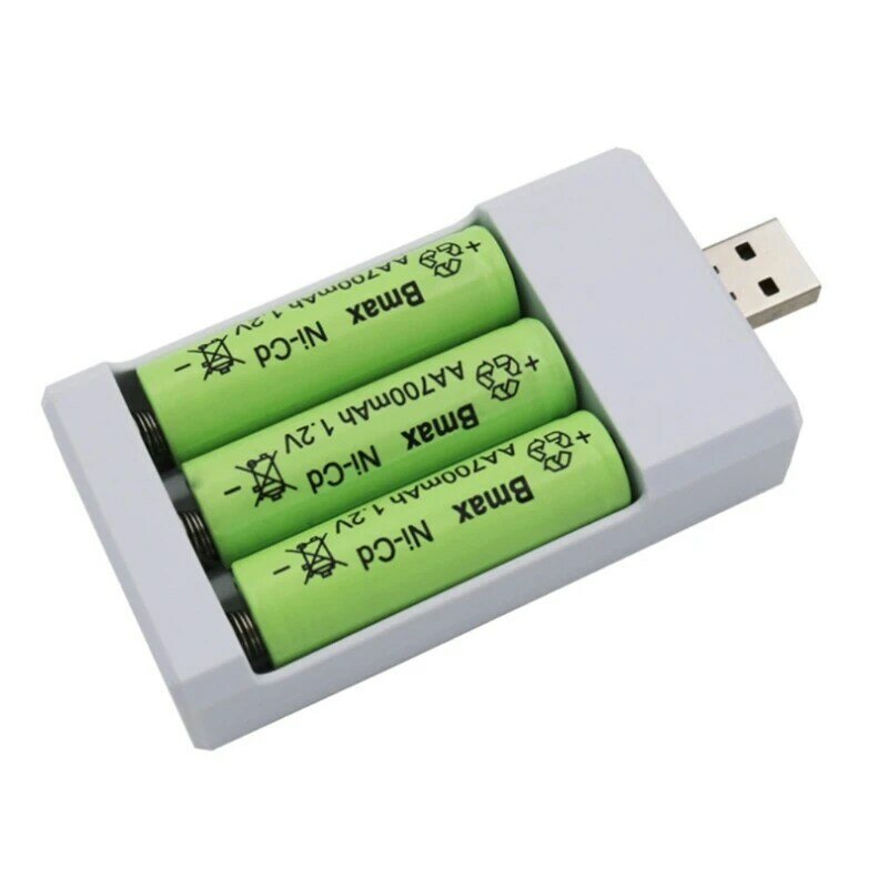 Универсальное зарядное устройство с USB-выходом, 3-слотовый адаптер для батареи AA AAA