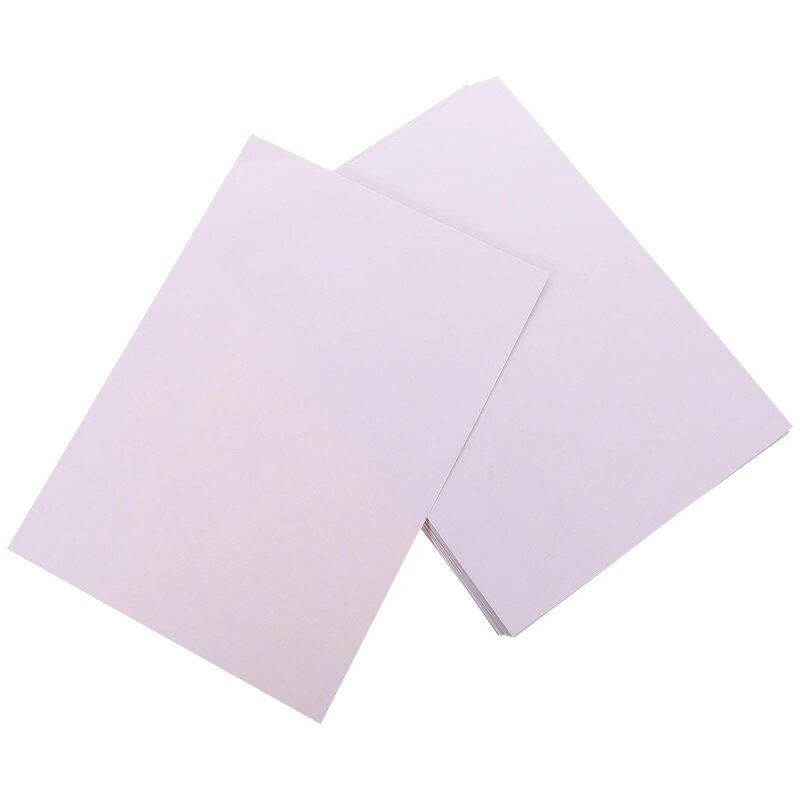 Etiquetas imprimíveis em branco, papel autocolante para impressora, 50 folhas