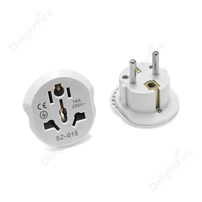 EU Plug Adapter AU UK US To EU Euro Plug Adapter Converter European Travel Adapter Australia USA CN to EU Electric Socket Outlet