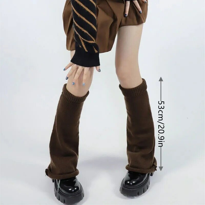 Белые гетры для девочек, теплые носки до колена с подогревом, японские Свободные трикотажные носки средней длины Y2K в стиле «лолита» Jk, длинные носки, чехол для сапог