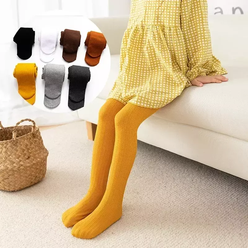 Thicken Girls Tights for Winter Autumn Thin Fleece Warm Baby Girl Clothing Children Stockings Solid Kids Pantyhose 1-11Yrs