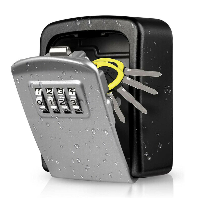 รหัสผ่านกล่องตกแต่งรหัสกล่องกล่องล็อคกุญแจติดผนังกล่องรหัสผ่านกลางแจ้งตู้นิรภัยเก็บกุญแจล็อคกล่อง